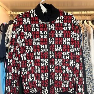 Love Moschino Black and Red Bomber Jacket - S